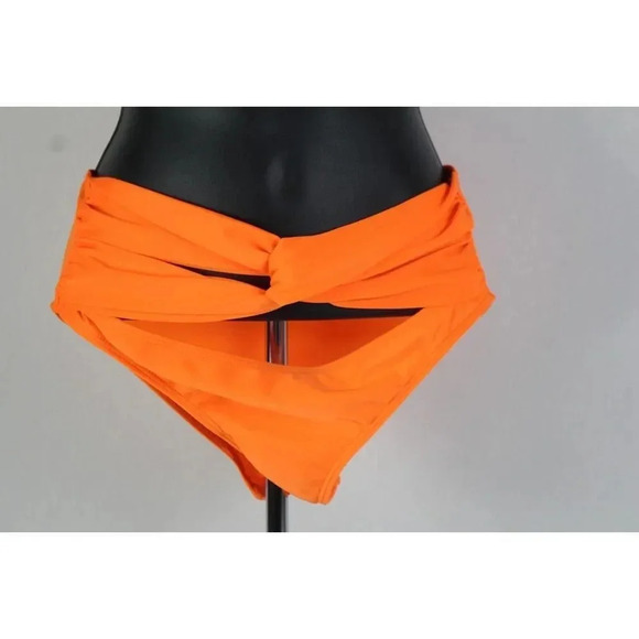 ladies Orange 2pc swimsuit size S - Picture 3 of 5